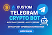 develop a powerful telegram crypto trading bot with full automation