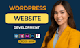 develop a premium wordpress website design or landing page with elementor pro