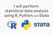 data analysis, statistics, and modeling with python, r, stata