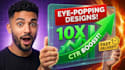 make premium engaging thumbnails with catchy design