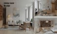 provide a modern living room interior design and 3d rendering
