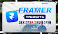 design framer website, framer landing page with custom animation