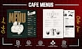 design a professional and modern cafe menu, coffee shop menu and food men