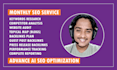 do complete monthly SEO service and build gp, PR backlinks
