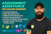 do coding assignments, game projects, app development tasks