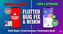 fix flutter bugs, reskin UI, and optimize app performance
