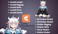 design and rig custon live2d model, 2d to 3d vtuber rigging, nsfw avatar