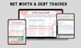 do debt payoff tracker, custom excel spreadsheet template, net worth tracker