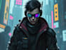 make a cyberpunk character art