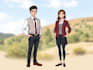 draw a vector character, cartoon character