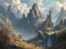 do fantasy landscapes and scenery art