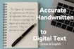 accurately type or convert your handwritten documents into editable text