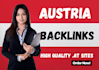 build austria dofollow backlinks from high quality at sites