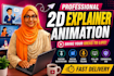 create professional 2d explainer animation for business