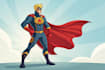 design premium superhero caricature