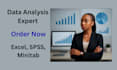 do spss data analysis, excel data analysis, minitab