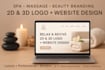 design 3d spa, sauna, massage therapy logo website, 2d for beauty salon, website
