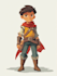 draw a 2d character design, 2d game character,