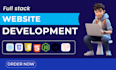 do custom website development as a full stack developer