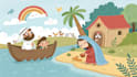 design faith based children book bible illustrations