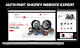 design sleek auto part shopify store auto part website auto part ecommerce store