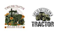 make vintage farmer tractor logo