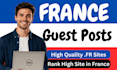 make french dofollow backlinks from high quality fr sites