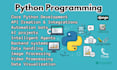 develop ai powered python software, projects and bots