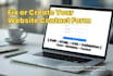 fix or create a website contact form