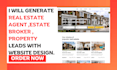generate real estate agent broker property leads with website design