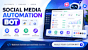 develop a custom social media automation bot in python, java, or c