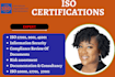 prepare iso 27001 9001 45001 standard policies and documentations certification