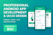 create an android app with modern ui ux
