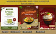 design modern restaurant and food flyers for social media