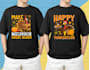 create creative good looking turkey t shirt and logo design
