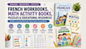 create french workbooks, maths activity books, puzzles and educational resources