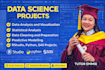 do data analysis and data science using rstudio, r programming, python and SAS