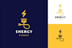 do modern electrical power energy solar logo design