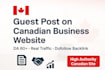 do a guest post on a canadian website with real traffic, high da