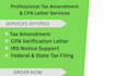do professional tax amendment and CPA letter services