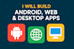 code software, desktop apps, android apps, web apps