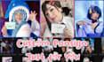 make cosplayer hold your name by request