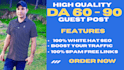 do high quality da 60 above indexed permanent  do follow guest post