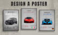 design car ads, posters, flyers and banner for sales