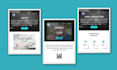 design editable mailchimp email template, popup, automation
