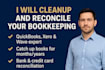 clean up and reconcile your bookkeeping