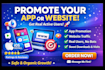 do app promotion, website promotion, ios install to gain active user