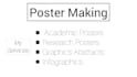 make academic and research posters and presentations