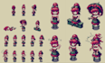 do pixel art character, pixel art sprite sheet and animation, asset, nsfw pixel