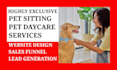 generate dog walking leads, pet sitting, pet daycare services and build website
